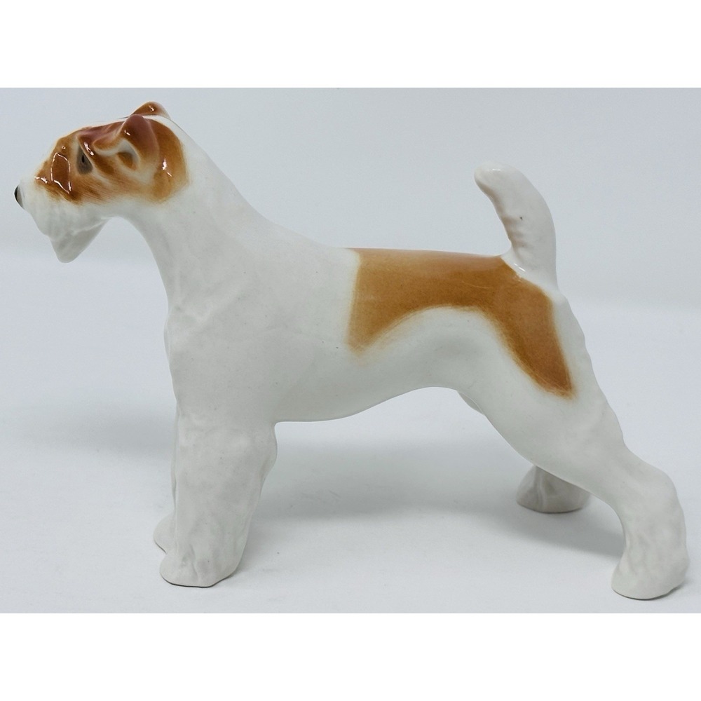 Vtg Lomonosov Imperial Porcelain Fox Terrier Dog Figurine Made in Russia